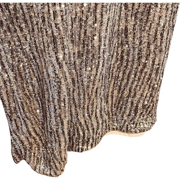 Odrella Bayan Elbise Sequin Floor Length Gown - Picture 8 of 16